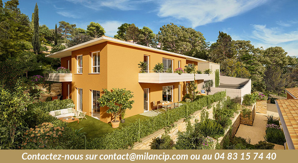 Programme investissement MENTON Nue Propriété- vue jardin
