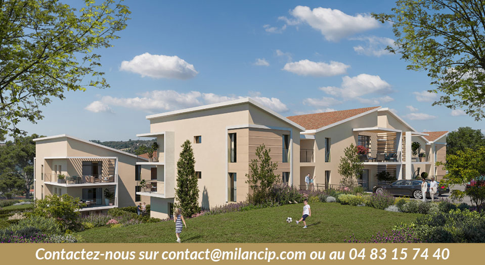 Programme neuf VALBONNE A 2 pas du centre - perspective résidence 1