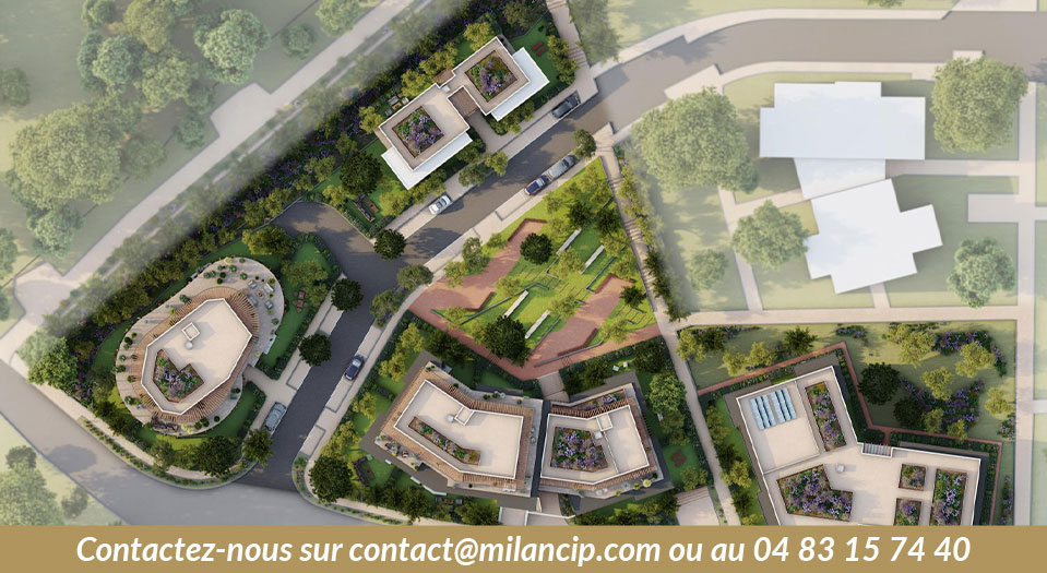 Programme neuf LA GAUDE Cœur de verdure-Plan masse