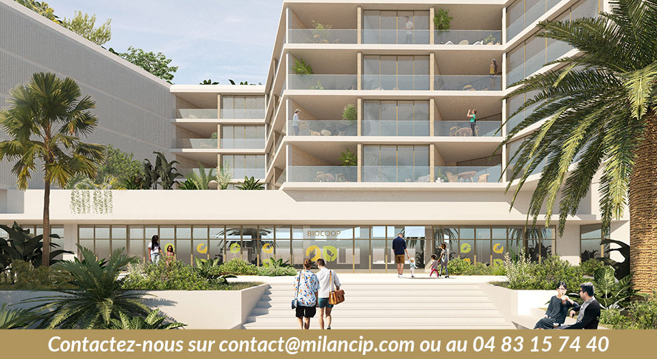 Programme investissement CANNES Nue Propriété - Perspective cœur d'îlot