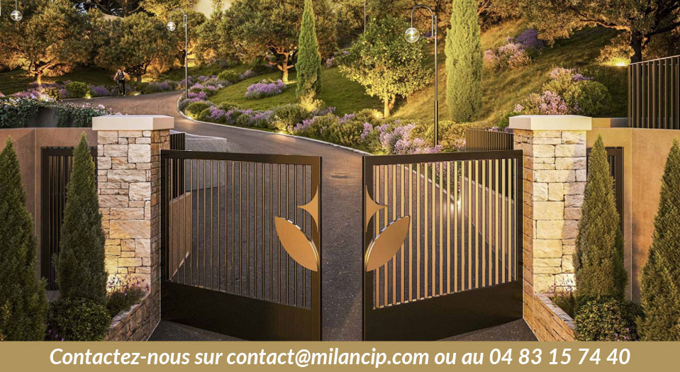 Portail sécurisé d’une résidence – Immobilier neuf à LA ROQUETTE-SUR-SIAGNE