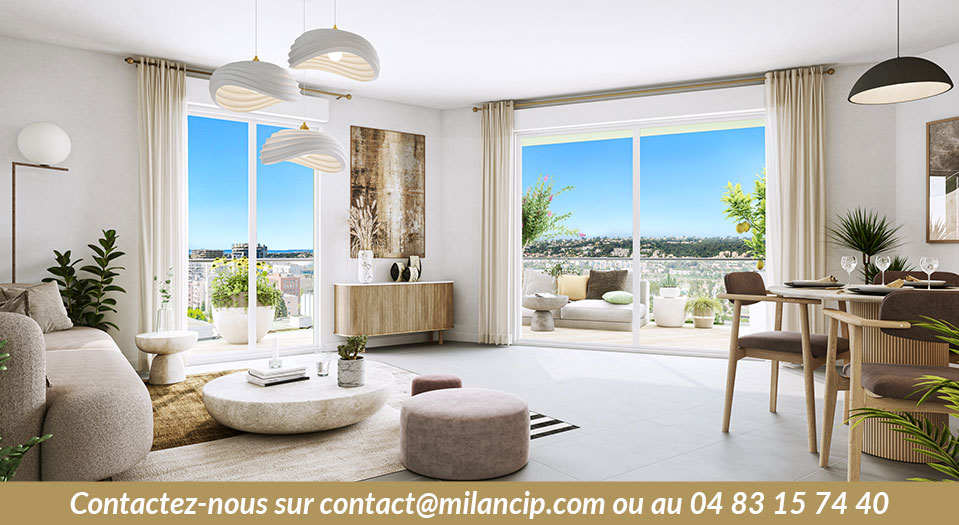 résidence neuve NICE OUEST Ste Marguerite- séjour