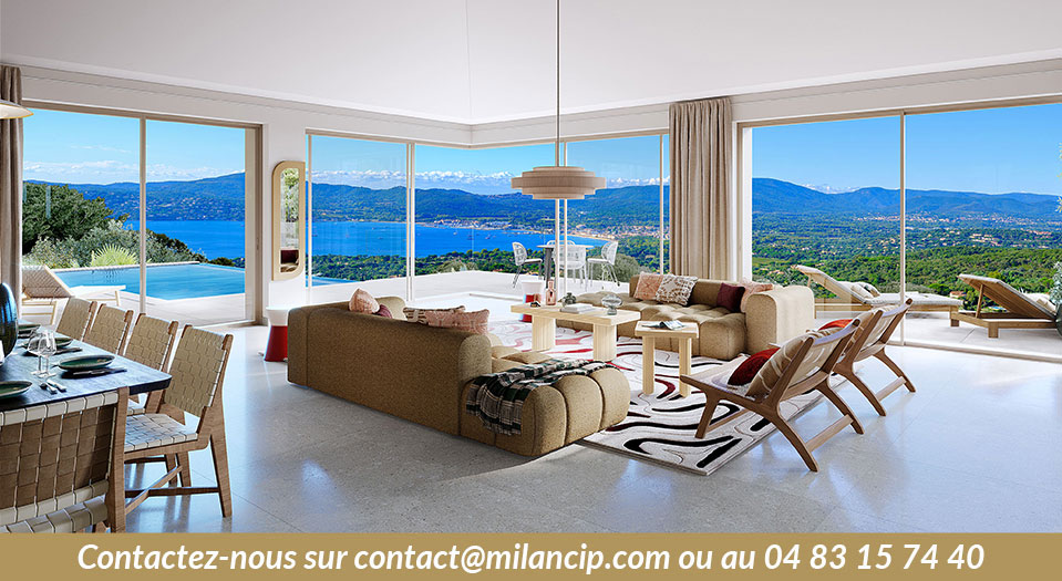 GRIMAUD -Piscine & vue mer - CIP-1081