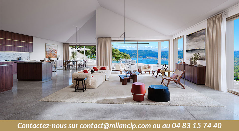 Villas neuves GRIMAUD Piscine & vue mer-intérieur-vue-panoramique2