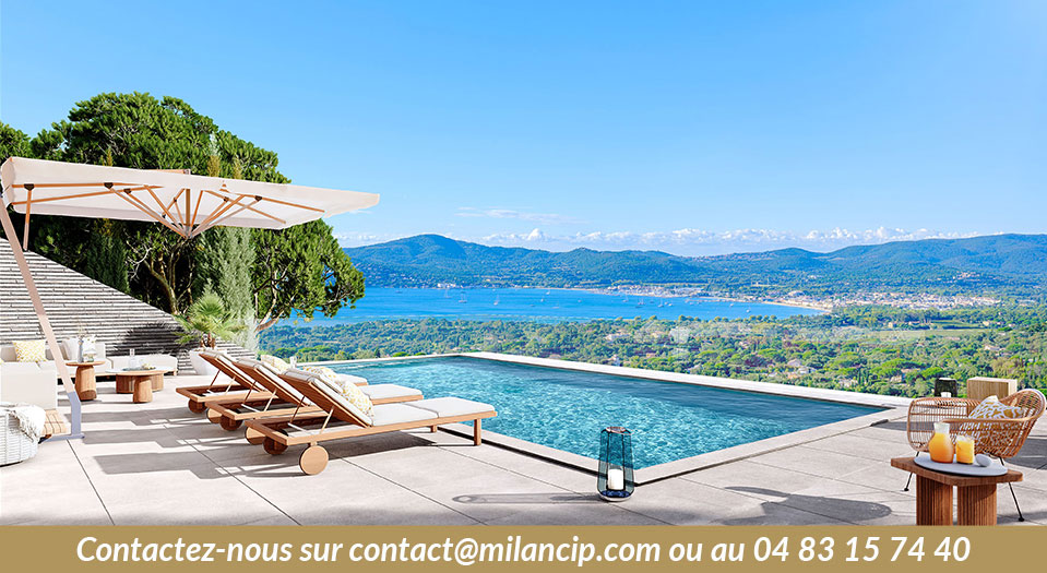 Villas neuves GRIMAUD Piscine & vue mer-vue piscine2