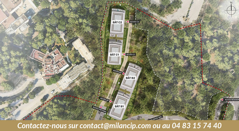 Programme neuf VALBONNE Cœur pinède- Plan Masse