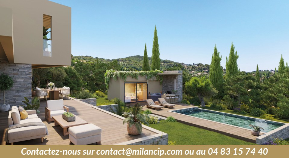 Villa neuve MOUGINS La Traversière - Jardin avec piscine