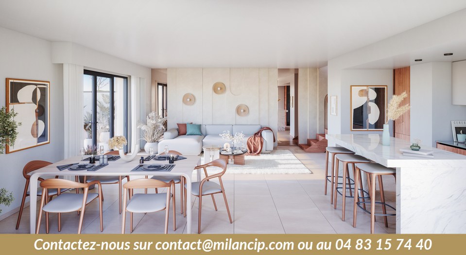 Programme neuf à Biot — hall d'entrée décoré de la résidence Nuances