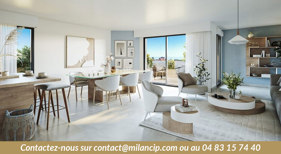 Résidence neuve CAGNES SUR MER Mer à 200 m - intérieur