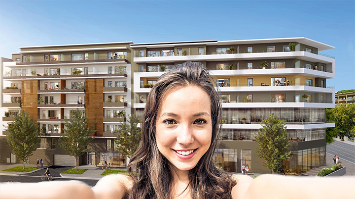 Vue de la facade du programme neuf de Nice CIP-518