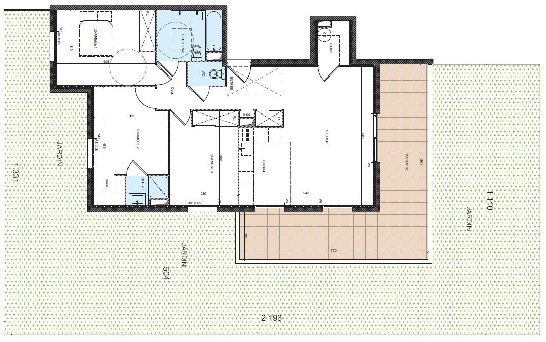 20 minutes de Cannes : Retour en commercialisation - T4 neuf de 81 m² à 294.500 €